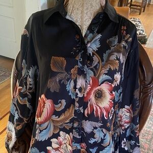 Floral Black Anthropologie blouse new